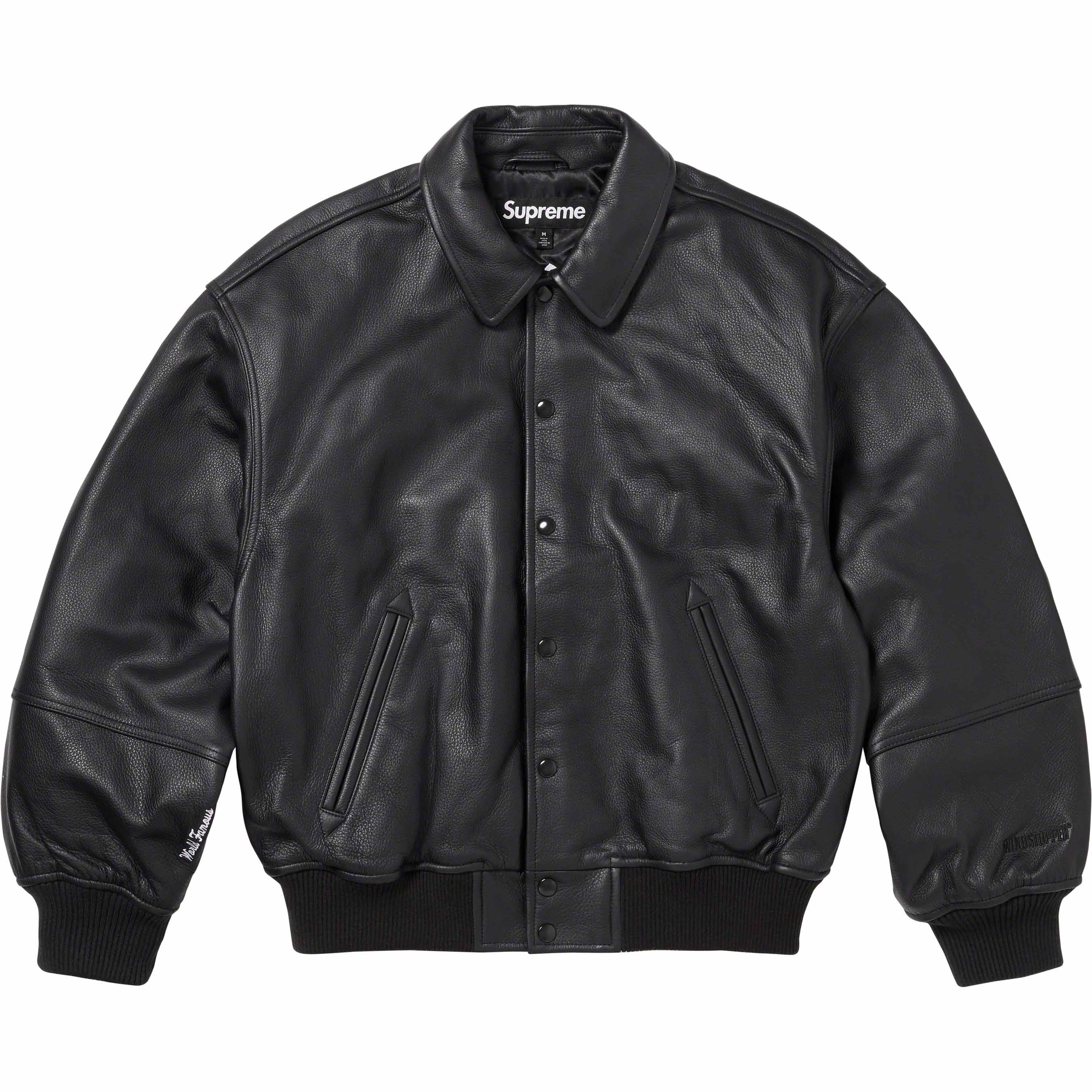 GORE-TEX Infinium WINDSTOPPER® Leather Varsity Jacket view 10